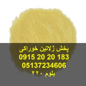 پخش ژلاتین خوراکی شفافیت و حلالیت بالا در بلوم های مختلف ارمغان رضوان توس 09152020183 و 05137234606 هر روز از ساعت 8 الی 24 تماس حاصل فرمایید .